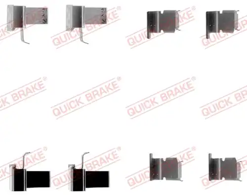 комплект принадлежности, дискови накладки QUICK BRAKE 109-1262