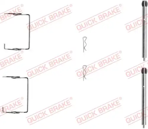 комплект принадлежности, дискови накладки QUICK BRAKE 109-1267