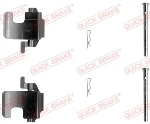 комплект принадлежности, дискови накладки QUICK BRAKE 109-1273
