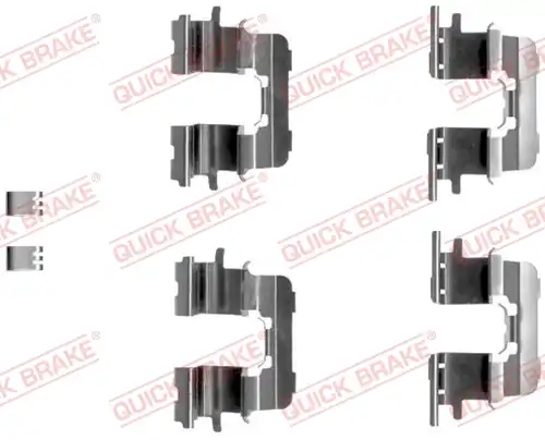комплект принадлежности, дискови накладки QUICK BRAKE 109-1290