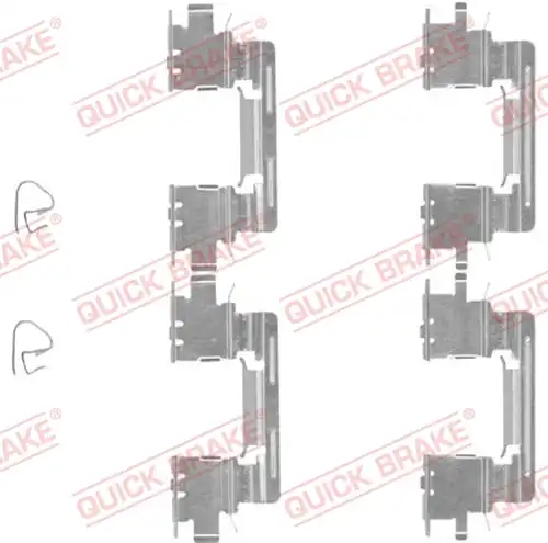 комплект принадлежности, дискови накладки QUICK BRAKE 109-1613