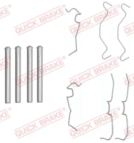 комплект принадлежности, дискови накладки QUICK BRAKE 109-1650