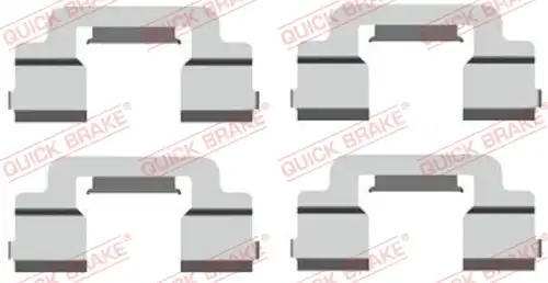 комплект принадлежности, дискови накладки QUICK BRAKE 109-1703