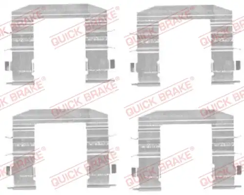 комплект принадлежности, дискови накладки QUICK BRAKE 109-1708
