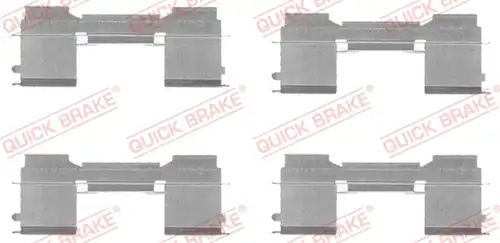комплект принадлежности, дискови накладки QUICK BRAKE 109-1729