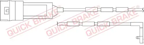 предупредителен контактен сензор, износване на накладките QUICK BRAKE WS 0127 A