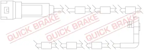 предупредителен контактен сензор, износване на накладките QUICK BRAKE WS 0128 A