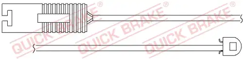 предупредителен контактен сензор, износване на накладките QUICK BRAKE WS 0151 A