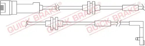 предупредителен контактен сензор, износване на накладките QUICK BRAKE WS 0157 A