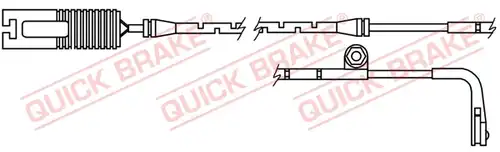 предупредителен контактен сензор, износване на накладките QUICK BRAKE WS 0163 A