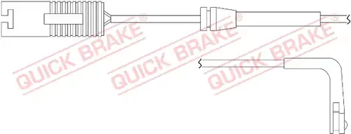 предупредителен контактен сензор, износване на накладките QUICK BRAKE WS 0164 A
