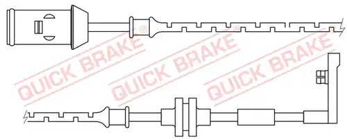 предупредителен контактен сензор, износване на накладките QUICK BRAKE WS 0165 A