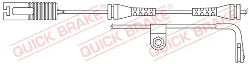 предупредителен контактен сензор, износване на накладките QUICK BRAKE WS 0202 A