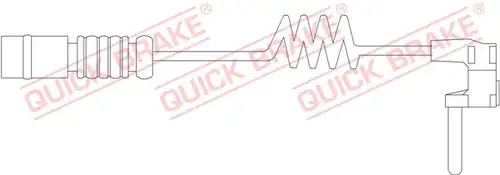 предупредителен контактен сензор, износване на накладките QUICK BRAKE WS 0209 A