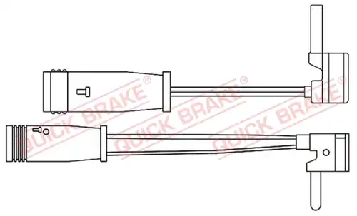 предупредителен контактен сензор, износване на накладките QUICK BRAKE WS 0214 A