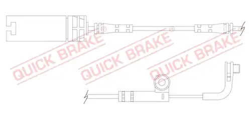 предупредителен контактен сензор, износване на накладките QUICK BRAKE WS 0218 A