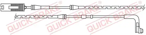 предупредителен контактен сензор, износване на накладките QUICK BRAKE WS 0224 A