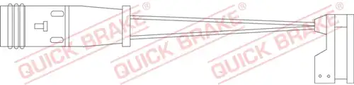 предупредителен контактен сензор, износване на накладките QUICK BRAKE WS 0227 A
