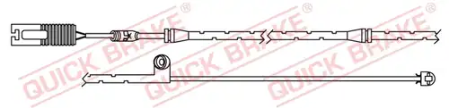 предупредителен контактен сензор, износване на накладките QUICK BRAKE WS 0244 A