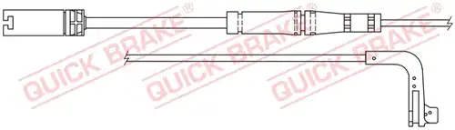 предупредителен контактен сензор, износване на накладките QUICK BRAKE WS 0249 A