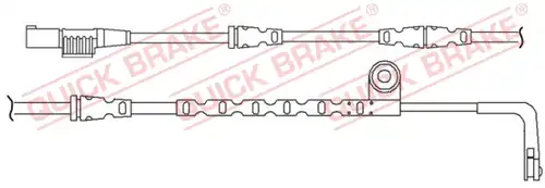 предупредителен контактен сензор, износване на накладките QUICK BRAKE WS 0260 A
