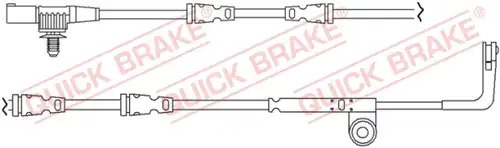 предупредителен контактен сензор, износване на накладките QUICK BRAKE WS 0261 A
