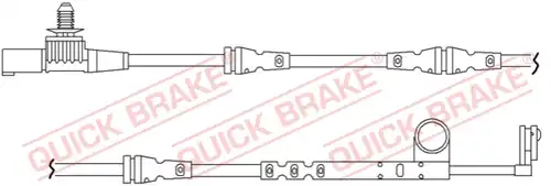 предупредителен контактен сензор, износване на накладките QUICK BRAKE WS 0264 A