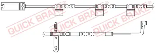 предупредителен контактен сензор, износване на накладките QUICK BRAKE WS 0267 A