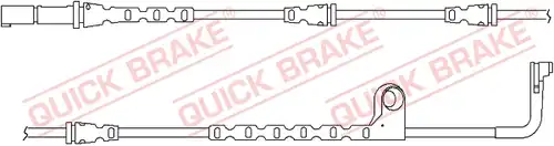предупредителен контактен сензор, износване на накладките QUICK BRAKE WS 0271 A