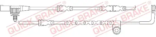 предупредителен контактен сензор, износване на накладките QUICK BRAKE WS 0277 A