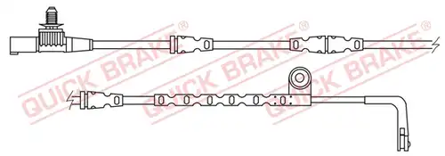 предупредителен контактен сензор, износване на накладките QUICK BRAKE WS 0278 A