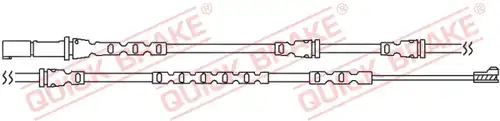 предупредителен контактен сензор, износване на накладките QUICK BRAKE WS 0283 A