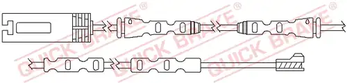 предупредителен контактен сензор, износване на накладките QUICK BRAKE WS 0291 A