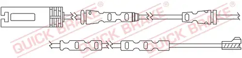 предупредителен контактен сензор, износване на накладките QUICK BRAKE WS 0293 A