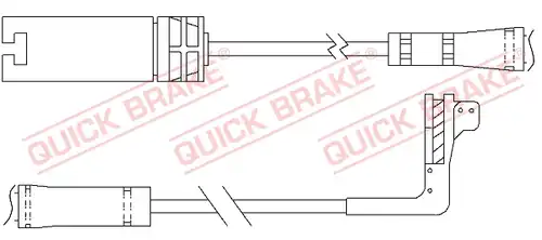 предупредителен контактен сензор, износване на накладките QUICK BRAKE WS 0295 A