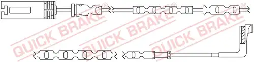 предупредителен контактен сензор, износване на накладките QUICK BRAKE WS 0296 A