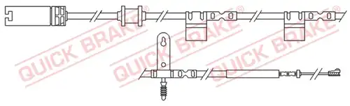 предупредителен контактен сензор, износване на накладките QUICK BRAKE WS 0299 A