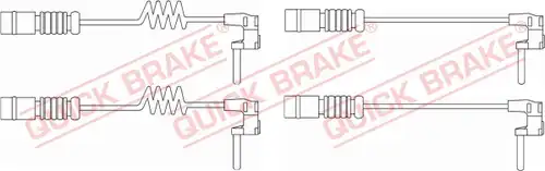 предупредителен контактен сензор, износване на накладките QUICK BRAKE WS 0301 A