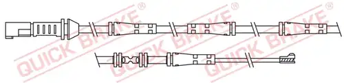 предупредителен контактен сензор, износване на накладките QUICK BRAKE WS 0305 A