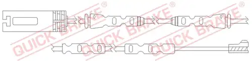 предупредителен контактен сензор, износване на накладките QUICK BRAKE WS 0317 A