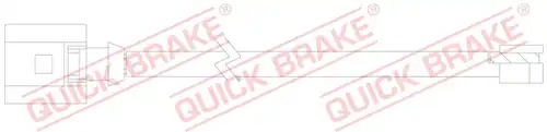 предупредителен контактен сензор, износване на накладките QUICK BRAKE WS 0322 A