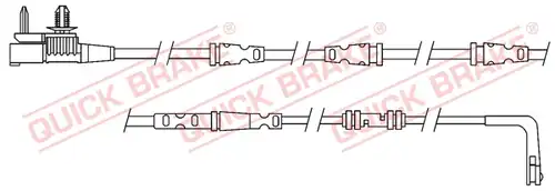 предупредителен контактен сензор, износване на накладките QUICK BRAKE WS 0325 A
