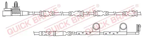 предупредителен контактен сензор, износване на накладките QUICK BRAKE WS 0330 A