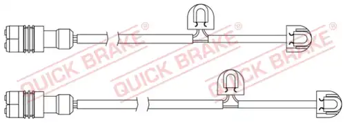 предупредителен контактен сензор, износване на накладките QUICK BRAKE WS 0334 A