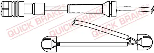 предупредителен контактен сензор, износване на накладките QUICK BRAKE WS 0350 A
