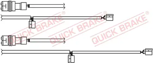 предупредителен контактен сензор, износване на накладките QUICK BRAKE WS 0351 A