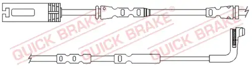 предупредителен контактен сензор, износване на накладките QUICK BRAKE WS 0356 A