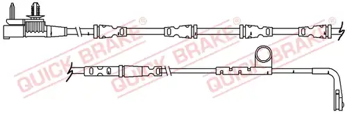 предупредителен контактен сензор, износване на накладките QUICK BRAKE WS 0364 A