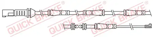 предупредителен контактен сензор, износване на накладките QUICK BRAKE WS 0365 A