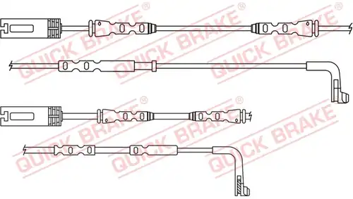 предупредителен контактен сензор, износване на накладките QUICK BRAKE WS 0381 A